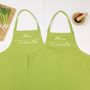 Mr And Mrs Personalised Apron Script Style, thumbnail 5 of 10