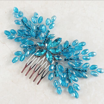 Blue Bow Crystal Headpiece, 3 of 5