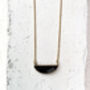 Jade Semi Circle Necklace Real 18k Gold Plated Gift, thumbnail 6 of 8