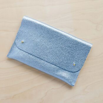 Personalised Leather Clutch Bag, 3 of 12