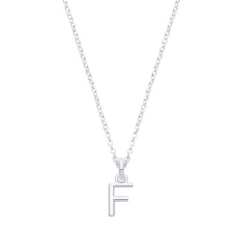 Personalised Initial Letter Sterling Silver Pendant Necklace, 6 of 12