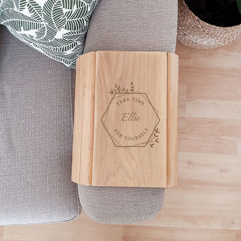 Personalised Wooden Sofa Tea Tray, 5 of 5