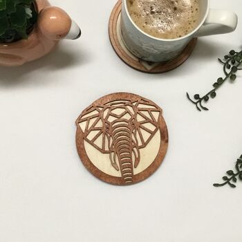 Layered Wooden Animal Coaster Sets, 10 of 11