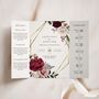 Burgundy Roses Gatefold Wedding Invitations, thumbnail 1 of 5