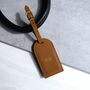 Couples Handmade Personalised Leather Luggage Tag Set, thumbnail 4 of 8