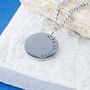 Silver Engraved Round Disc Pendant For Men And Women, thumbnail 2 of 8