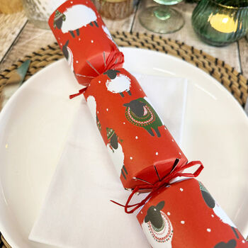 Botanical Sheep Christmas Crackers Set Of Six, 6 of 6