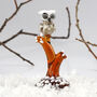 Artisan Glass Owl In Tree In Gift Box | Collectable | Glass Animal | Home Decor, thumbnail 1 of 4