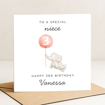 3rd Birthday Card For Niece, 2 of 7