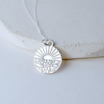 Sterling Silver Happy Place Ocean Necklace, 5 of 6