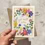 Whimsical Floral Garden Get Well Soon Card, thumbnail 3 of 6