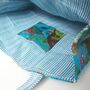Reversible Monkey Print Quilted Cotton Tote Bag, thumbnail 4 of 4