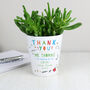 Personalised Thank You Teacher Plant Pot – End Of Term Gift Idea, thumbnail 2 of 5
