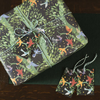 'Forest Flight' Pack Of Luxury, Recycled Wrapping Paper, 4 of 12