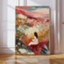 Female Reading Portrait Landscape Art Print, thumbnail 1 of 4