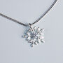 Sterling Silver Snowflake Pendant Necklace, thumbnail 3 of 4