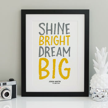 Shine Bright Dream Big Personalised Print, 3 of 6