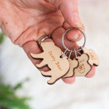 Personalised Daddy Bear Family Keyring, 4 of 4
