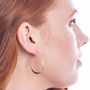 Curl Drop Sterling Silver Hoop Earrings, thumbnail 3 of 7