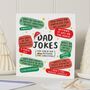 Personalised Funny Dad Jokes Christmas Card For Dad, thumbnail 1 of 7