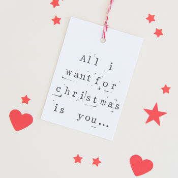 'All I Want…' Single Christmas Card, 2 of 3