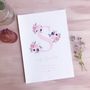 Personalised Floral Initial New Baby Print, thumbnail 1 of 7