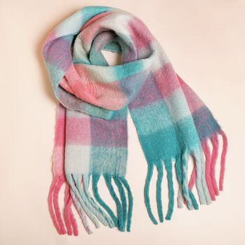 Ombre Check Winter Scarf, 2 of 6