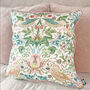 Pink Strawberry Thief William Morris 18' Cushion Cover, thumbnail 1 of 7