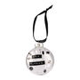 Personalised Christmas Tree Bauble Black And White Ornament, thumbnail 4 of 8