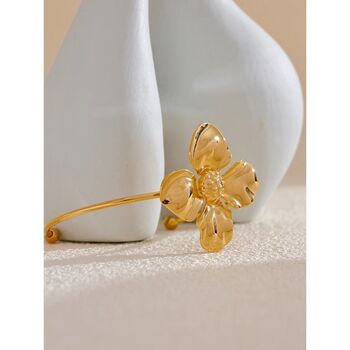 Monaco Fl’or Gold Anemone Flower Bangle Bracelet, 3 of 3