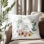 '18 And Fabulous' Personalised Birthday Cushion With Birth Flowers, thumbnail 2 of 6