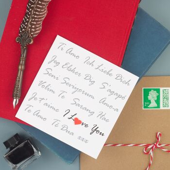 Handmade 'I Love You' Anniversary Card, 2 of 5