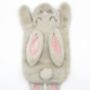 Personalised Bunny Rabbit Hot Water Bottle, thumbnail 4 of 4