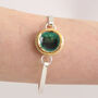 Round Emerald Reef Silver Plated Bangle, thumbnail 5 of 5