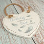 Feather Remembrance Wooden Hanging Heart, thumbnail 3 of 3