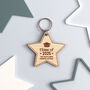 School Graduation Personalised Wooden Star Keyring, thumbnail 1 of 3