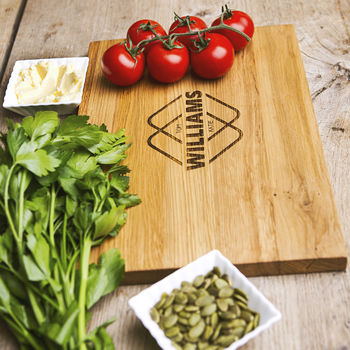 Harmony Persnalised Oak Chopping Serving Board, 3 of 6