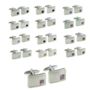 Engraved Rhodium Plated Birthstone Crystal Cufflink Set, thumbnail 2 of 12