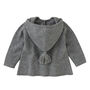 Personalised Grey Knitted Flare Hooded Cardigan, thumbnail 6 of 9