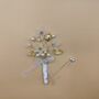 Pearl And Gold Wedding Boutonniere For Groom And Groomsmen, thumbnail 11 of 11