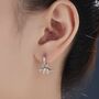 Triceratops Dinosaur Dangle Hoop Earrings, thumbnail 2 of 10