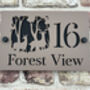 Personalised Deer In Forest House Acrylic Number Sign, thumbnail 1 of 7