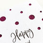 Personalised Polka Dot Glitter Cut Out Birthday Card, thumbnail 2 of 3