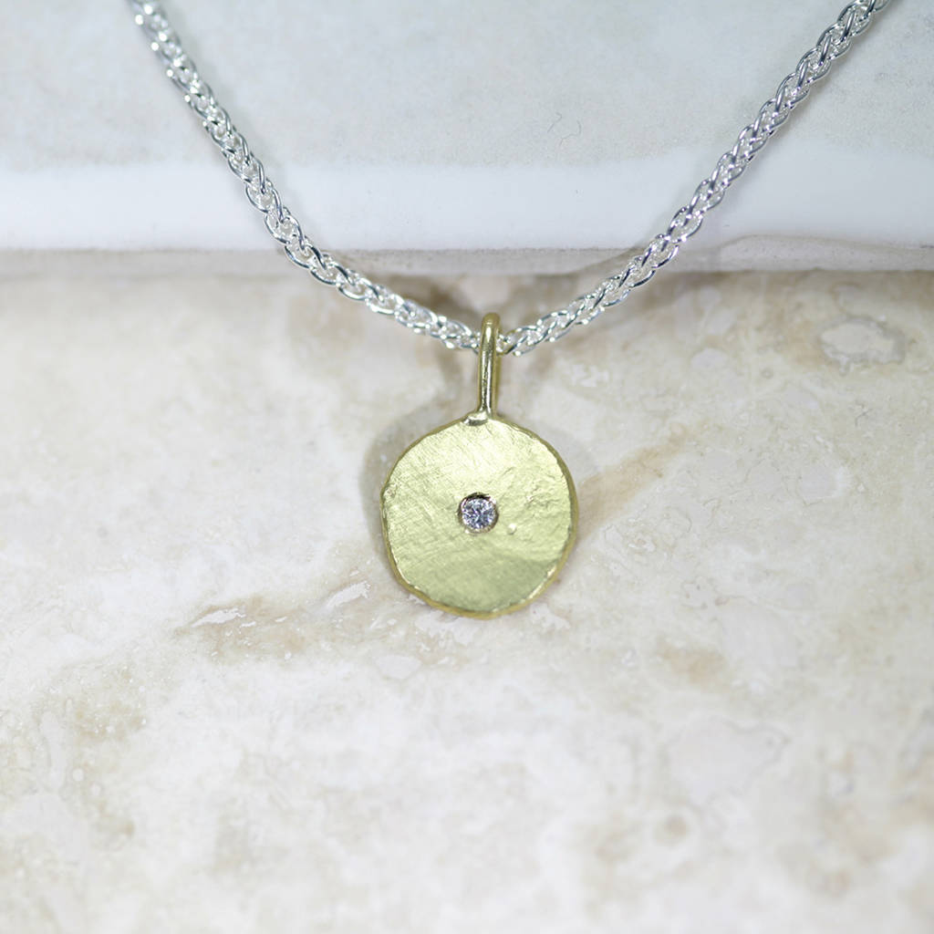 18ct gold 'sun and star' necklace by trevor forrester ...