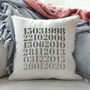 Personalised Memorable Dates Typographic Cushion, thumbnail 5 of 6