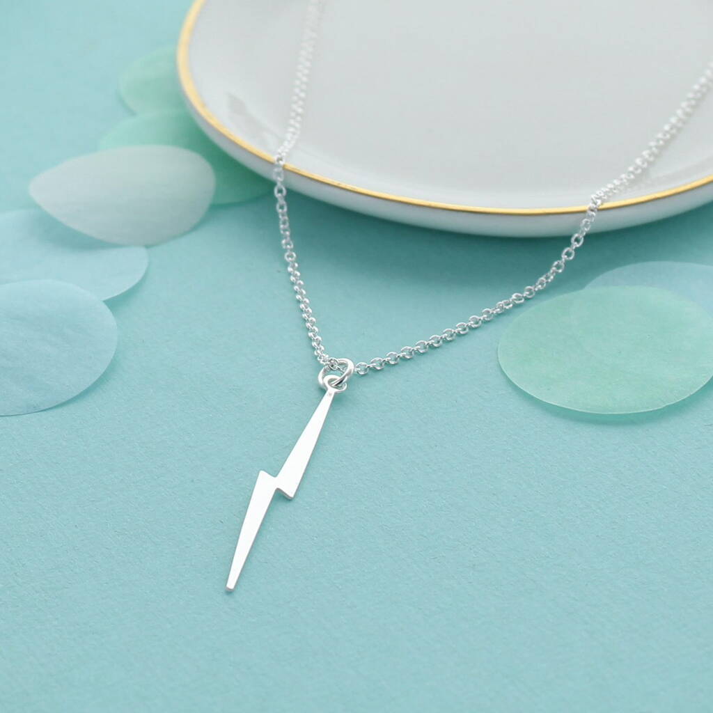 Long Lightning Bolt Necklace By Francesca Rossi Designs