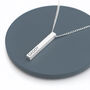 Personalised Men's Metallic White Solid Bar Necklace, thumbnail 4 of 5