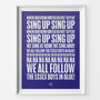 Southend Utd 'Go Out To Play' Football Song Print, thumbnail 1 of 3