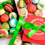 Christmas Deluxe Macarons Gift Box Of Six, 12, 24, thumbnail 1 of 5