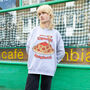 Upsetti Spaghetti Pasta Graphic Women's Sweatshirt In Grey, thumbnail 2 of 5